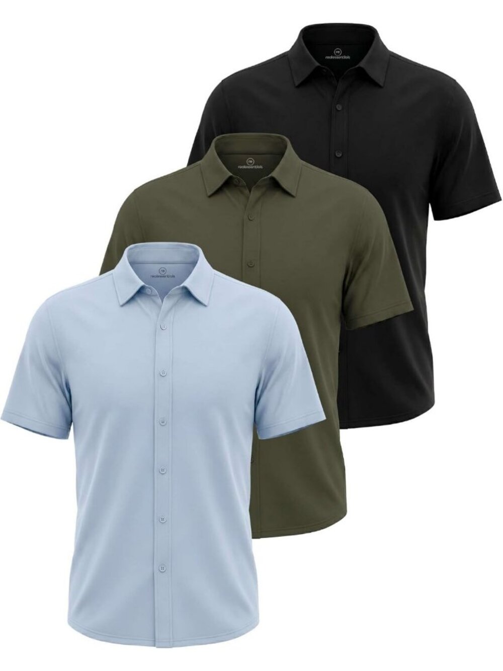 Men's Casual Short Sleeve Button Down Shirt - Lightweight Cotton Work Top